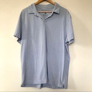 Calvin Klein Blue Striped Polo Shirt XL